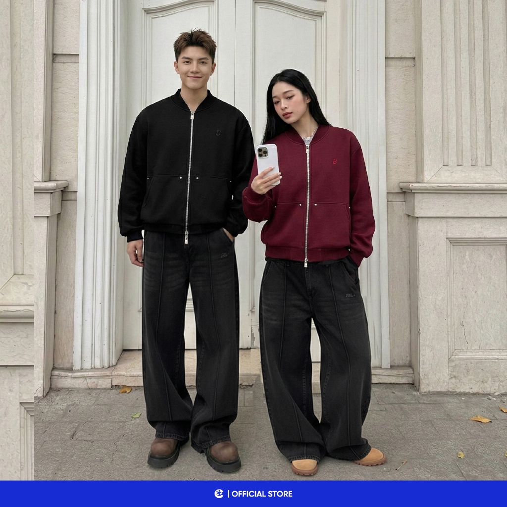 Áo khoác Varsity nam nữ nỉ dạ boxy Local Brand Chính Hãng City Cycle Áo Khoác Varsity Daily
