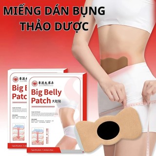 Miếng Dán Tan Mỡ Bụng Big Belly Patch 5 Miếng Ngải Cứu Thảo Dược, Miếng Dán Giảm Mỡ Bụng Thon Eo