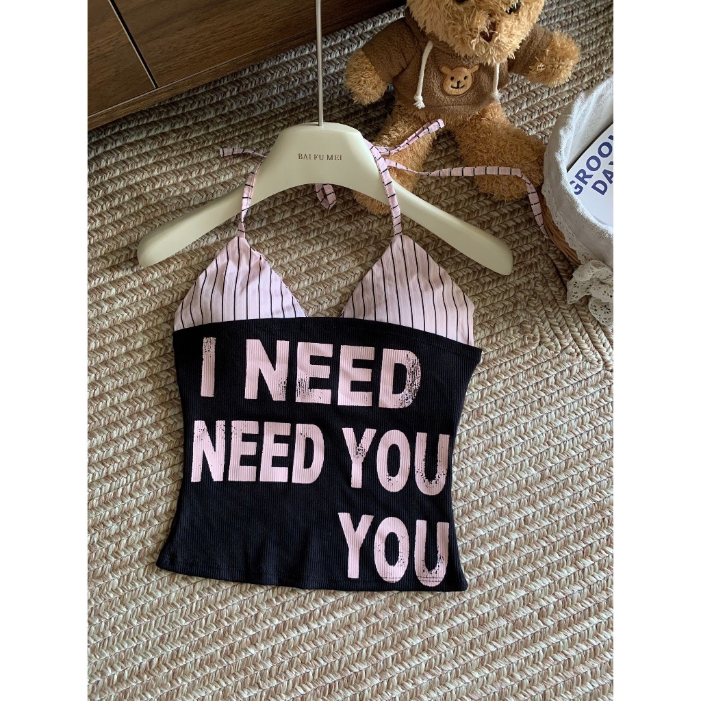 Set áo quây và bra I NEED YOU cá tính năng động cho mùa hè SET001 - Tiktik