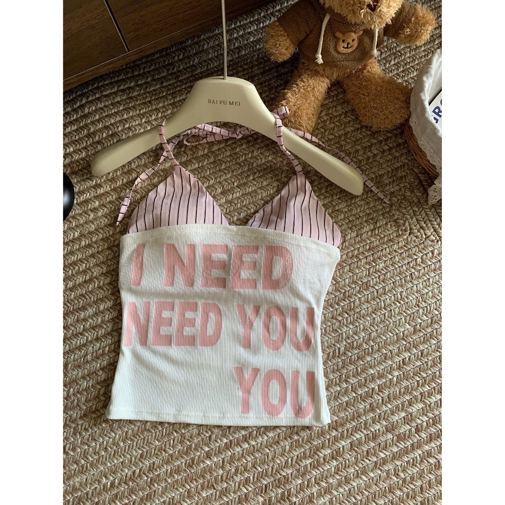 Set áo quây và bra I NEED YOU cá tính năng động cho mùa hè SET001 - Tiktik