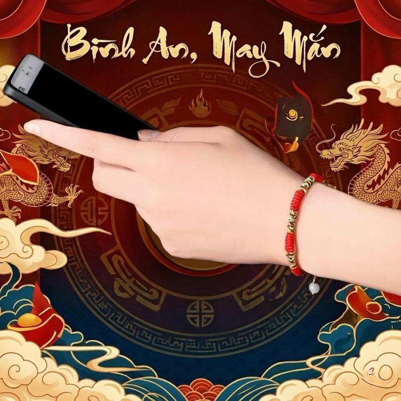 Vòng tay chỉ đỏ, vòng Tây Tạng ( ĐÃ THỈNH ) phong thủy mang lại may mắn, bình an cho người đeo