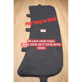 (Hàng loại dày) Nỉ capo / chống nóng cách nhiệt capo Civic 2016 - 2017 -2018 -2019 - 2020 tặng kèm 10 chốt nhựa