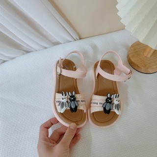 SZ 26-35 Dép Quai Hậu Đi Học Cao Su Dẻo Stick Thỏ Quai Dán Cho Bé Gái K151