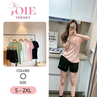 Set Bộ Đồ Nữ Joie Trendy Áo Thun Cộc Tay Quần Short Thể Thao Kiểu Dáng Basic Năng Động Mặc Nhà Đi Chơi [Size S-2XL]