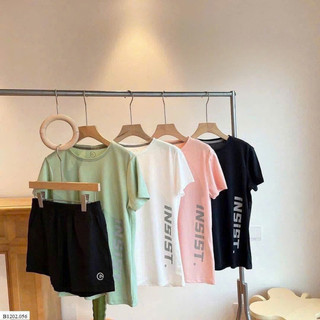 Set Bộ Đồ Nữ Joie Trendy Áo Thun Cộc Tay Quần Short Thể Thao Kiểu Dáng Basic Năng Động Mặc Nhà Đi Chơi [Size S-2XL]