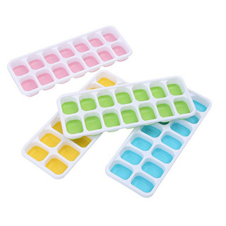 Khay Làm Đá Ô Vuông 14 Viên, Khay Đá Silicone 14 Ô Làm Thạch Làm Đá Tiện Lợi Có Nắp Chống Mùi
