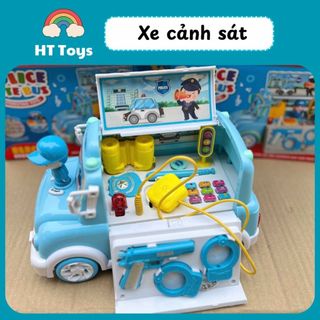 Xe Ô Tô Đồ Chơi Cho Bé HT Toys, Xe Cảnh Sát chất liệu nhựa  an toàn cho bé
