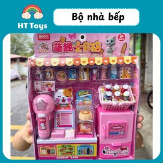 Bộ đồ chơi nấu ăn nhà bếp cho bé đồ chơi giáo dục thông minh, quà tặng sinh nhật cho bé gái HT Toys
