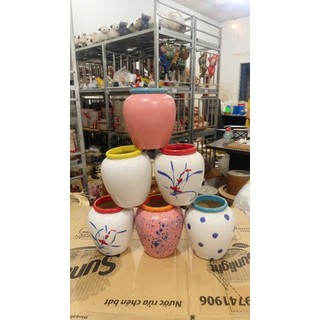 Lu Bia Gốm 500mL Có 14 Màu Cực Xinh Trág Men 2Mặt - Dùng Uống Bia - Cắm Hoa - Decord - Đựng Nước Trái Cây - Men Bóng Đẹp