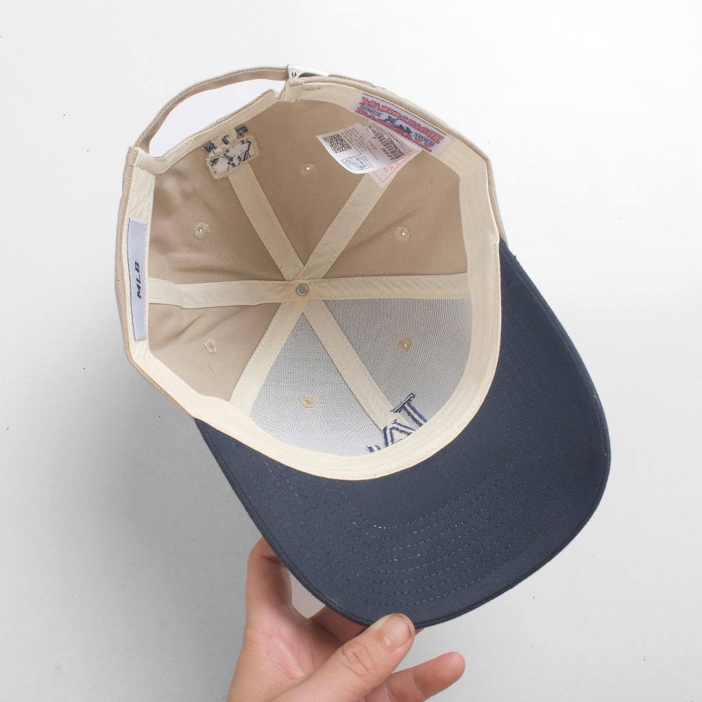 Mũ Nón lưỡi trai Meowist Unisex chất liệu vải Kaki logo LA Beige Navy ,nón lưỡi trai Hàn Quốc