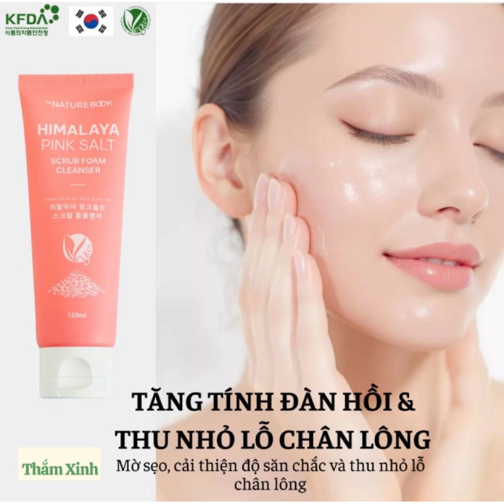 Sữa Rửa Mặt Muối Hồng Himalaya Nature Book Ngăn Ngừa Mụn, Làm Sáng Da Dưỡng Ẩm Da 120g Skincare Nữ