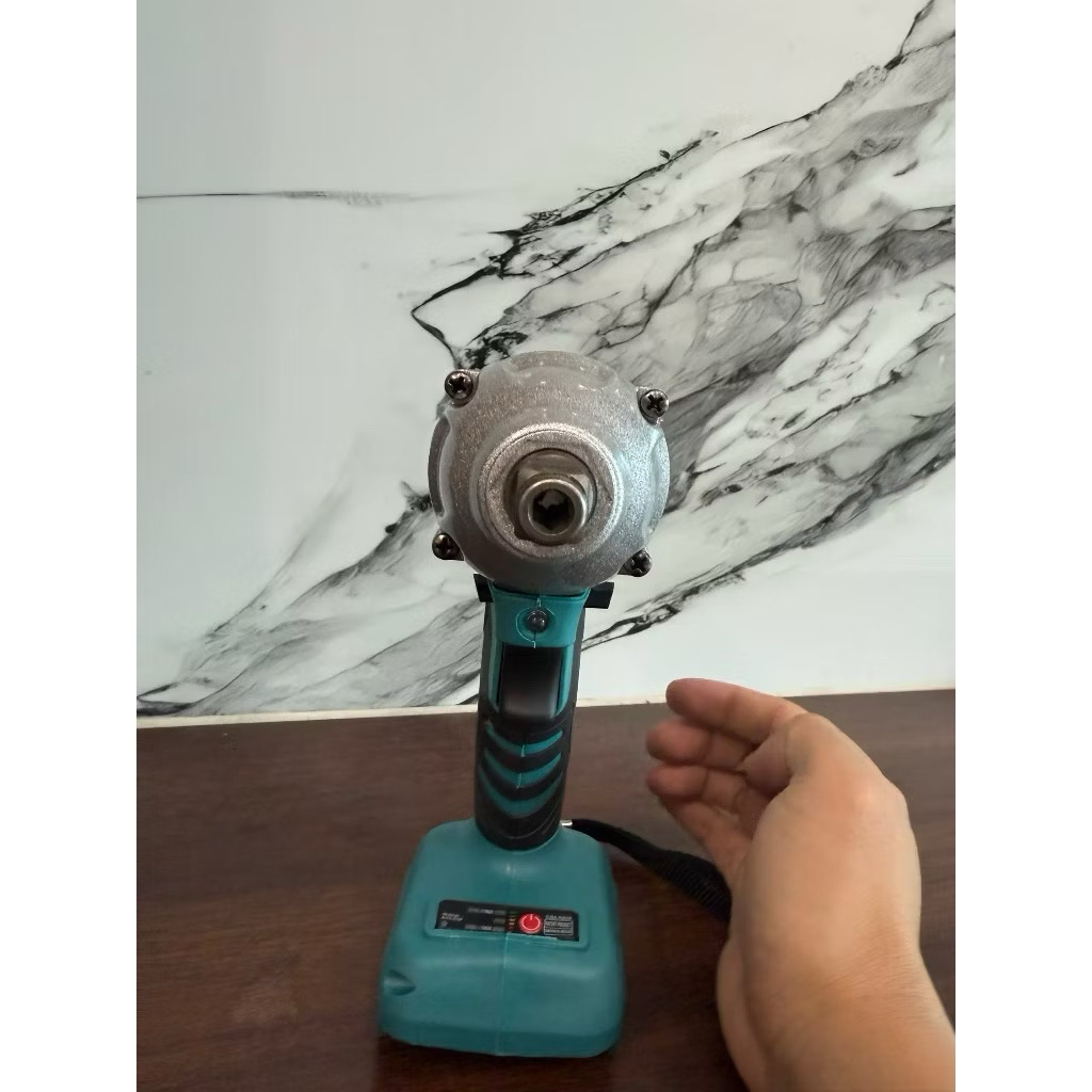 Thân Máy Siết Bulong MAKITA xanh 450Nm, động cơ lõi đồng không chổi than chân pin thông dụng 4cm, đầu 2 in1