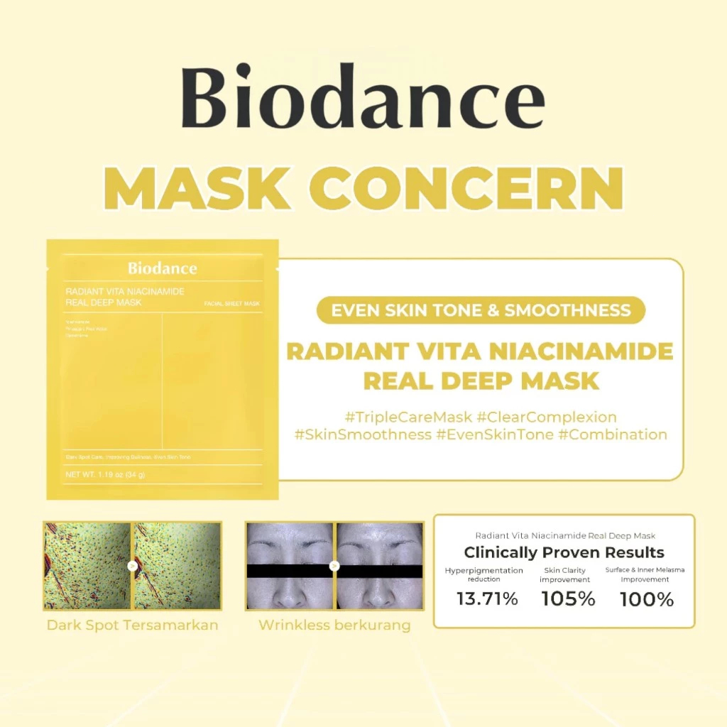 Mặt Nạ Thạch Biodance Real Deep Mask Chính Hãng Căng Bóng Sáng Da Hàn Quốc