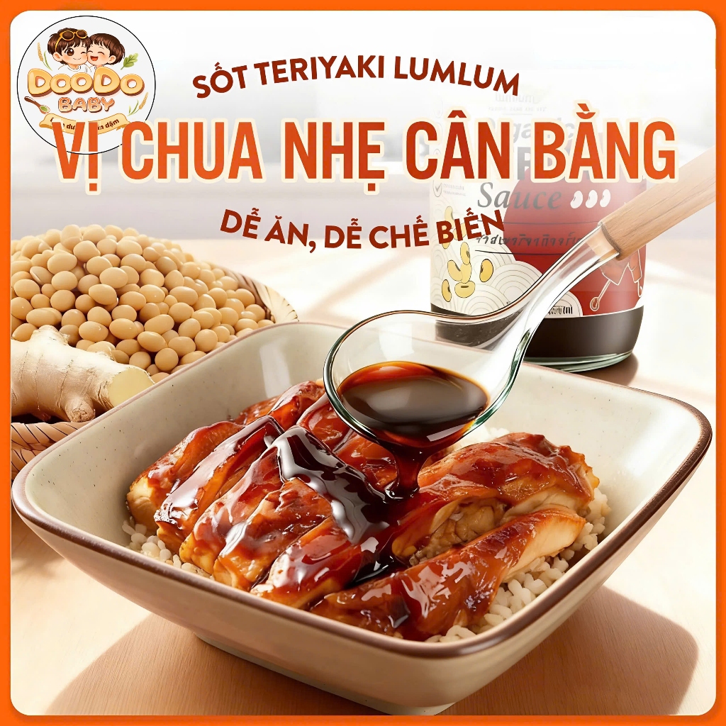 Sốt Teriyaki  Ăn Dặm Hữu Cơ Lumlum Cho Bé (200ml)