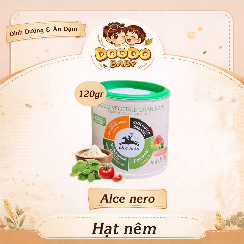 Hạt Nêm Ăn Dặm Hữu Cơ Ener Bio/ Alce Nero Cho Bé