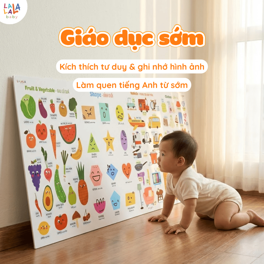 [MUA 3TẶNG TÔ MÀU] Bảng giáo dục chữ cái cho bé Tiếng Anh Bảng gấp thông thái Lalala baby đồ chơi nhiều chủ đề thú vị