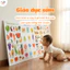 Bảng giáo dục chữ cái cho bé Song Ngữ bảng gấp thông thái Lalala baby đồ chơi nhiều chủ đề thú vị