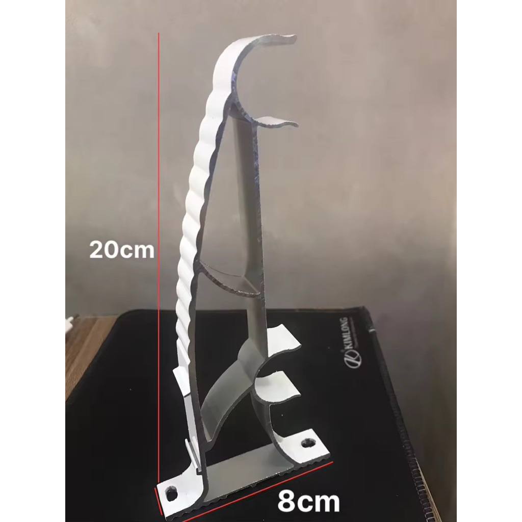 (1 cái) Pát đỡ đôi 20cm và 16cm, dùng cho rèm 2 lớp, chất liệu nhôm chắc chắn.