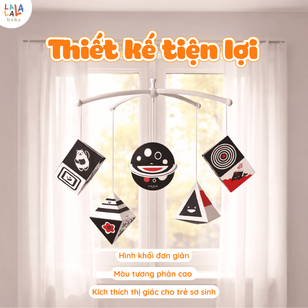 Đồ chơi treo nôi Lala Shapes Lalala baby đồ chơi treo cũi kích thích thị giác 5D cho bé