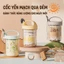 Cốc thuỷ tinh ăn ngũ cốc yến mạch nắp tay cầm kèm thìa 430ml
