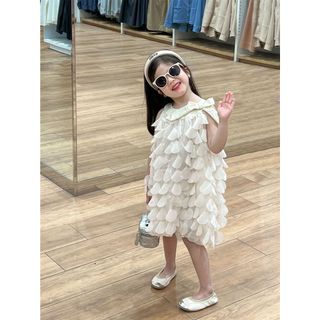 Váy Cho Bé Gái, Váy Thiết Kế Vẩy Cá Phong Cách Tiểu Thư Chất Liệu Cotton Mềm Mại