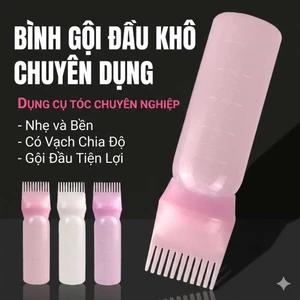 Chai nhựa đựng thuốc nhuộm tóc có lược chải 120ml tiện lợi