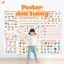 Bảng chữ cái Lalala Baby poster dán tường đồ chơi giáo dục sớm kích thước 40x60cm