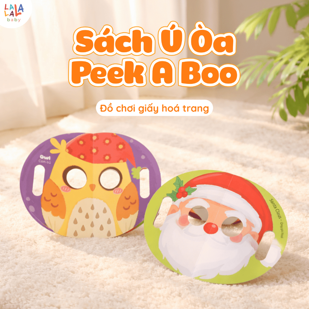 Sách giấy Peek a boo  Lalala baby ú oà Ai đây nhỉ đồ chơi giấy hóa trang đồ chơi thông minh cho bé