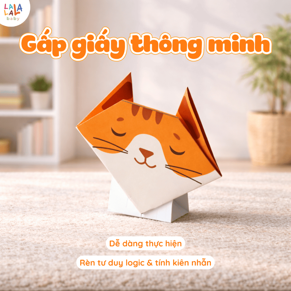 Bộ cắt giấy thủ công Lalala baby bộ thủ công TAY KHÉO NÃO TINH FINE MOTOR SKILLS Quà tặng 1/6 cho bé