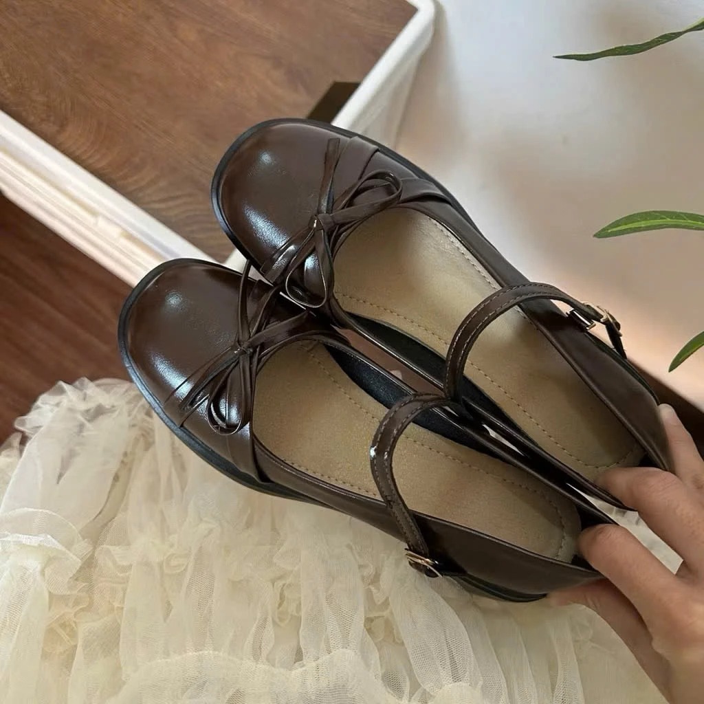 [Peinn] GIÀY BÚP BÊ NỮ LOLITA chất da mềm quai soắn mẫu mới hót hít mã 251