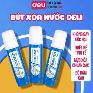 Bút Xóa Nước Deli 10ml Khô Nhanh, Che Phủ Tốt, Mực Chảy Đều Chống Vón Cục Cho Học SInh Dân Văn Phòng