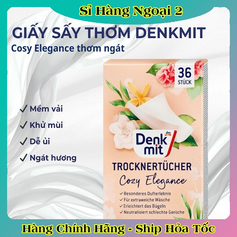 [auth] GIẤY THƠM QUẦN ÁO DENKMIT DÙNG CHO MÁY SẤY, GIẤY THƠM QUẦN ÁO LENOR- Nội địa Đức [Hot]