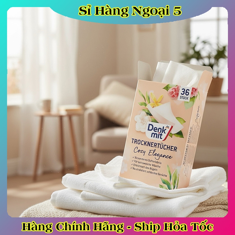 [auth] GIẤY THƠM QUẦN ÁO DENKMIT DÙNG CHO MÁY SẤY, GIẤY THƠM QUẦN ÁO LENOR- Nội địa Đức [Hot]