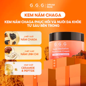 Combo Toner Nấm 200ml & Kem Nấm 50g G.G.G - Cấp Ẩm Chuyên Sâu, Tái Tạo Da Căng Mượt và Giảm Nếp Nhăn G.G.G