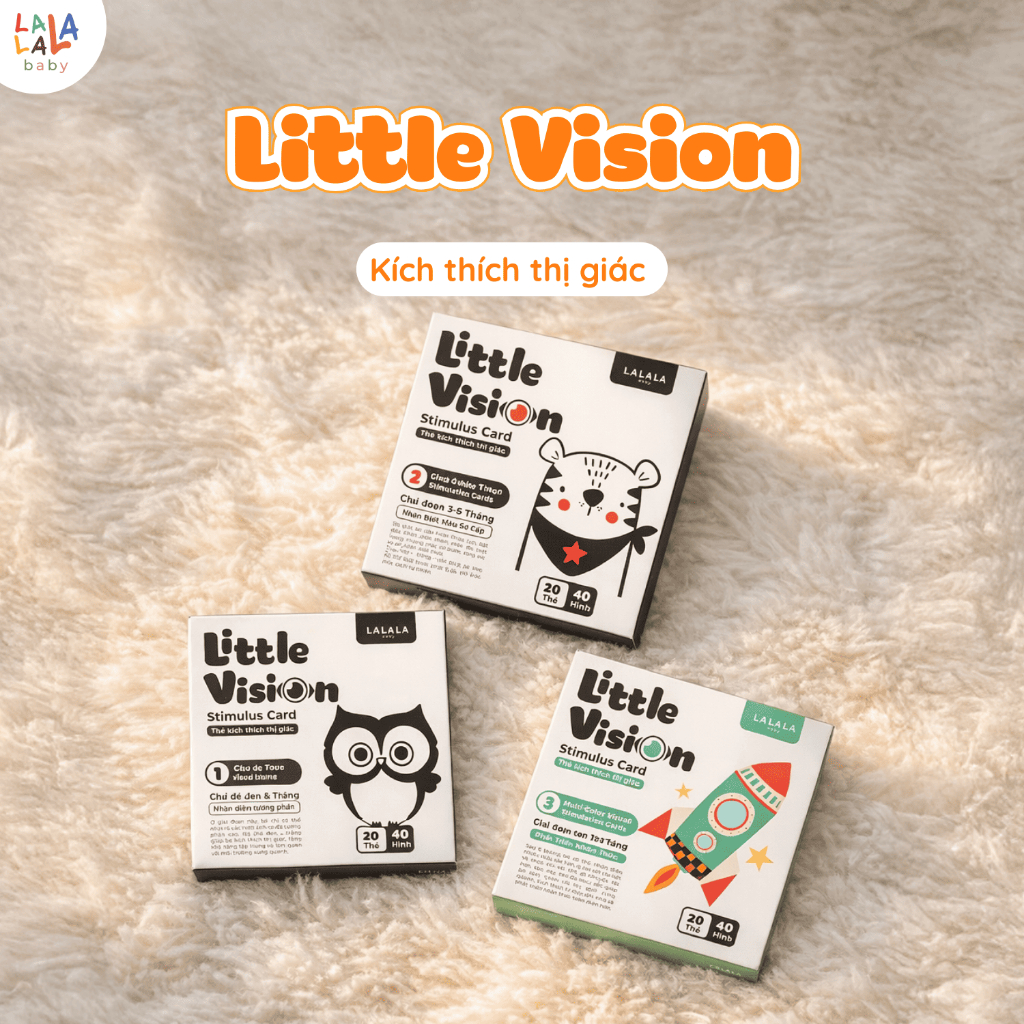 Đồ chơi tranh kích thích thị giác Little Vision Lalala Baby flashcard kích thích thị giác cho bé