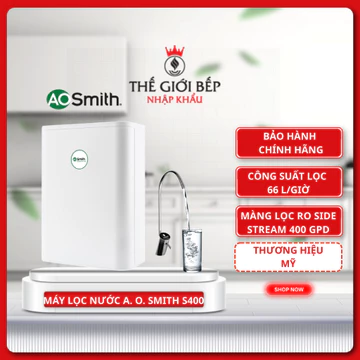 Máy Lọc Nước RO AO Smith S400 Công Nghệ RO Side Stream 5 Cấp Lọc Công Suất 66L/Giờ