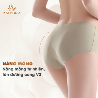 Quần Lót Nữ Su Lạnh Cạp Ép Không Viền May - Quần Chip Nữ Cao Cấp Đáy Có Lót Kháng Khuẩn AMYBRA L057