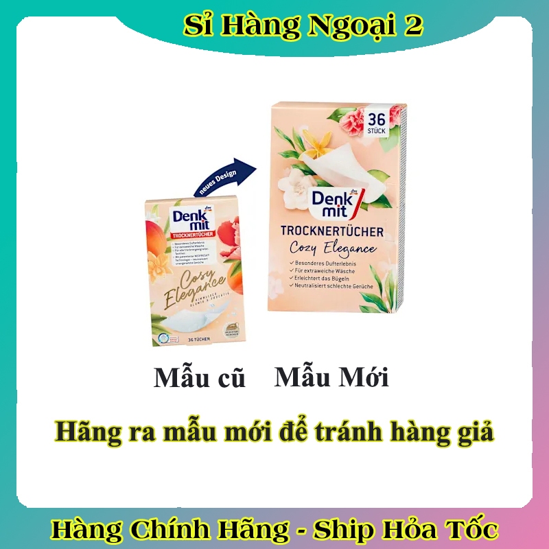 [Tách lẻ] Giấy thơm quần áo Denkmit - dùng cho máy sấy, tủ quần áo, giày