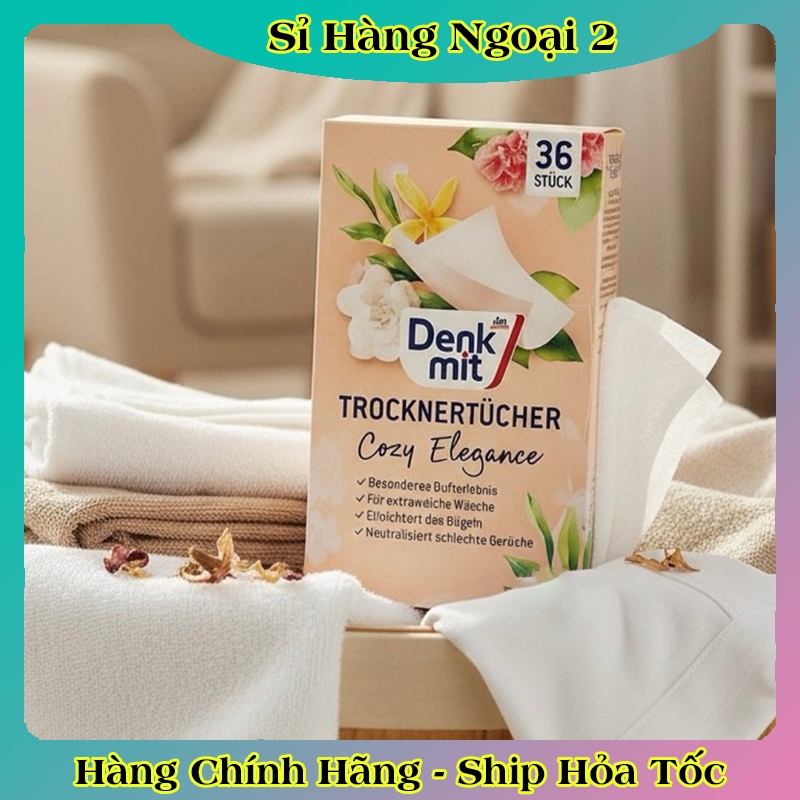 [Tách lẻ] Giấy thơm quần áo Denkmit - dùng cho máy sấy, tủ quần áo, giày