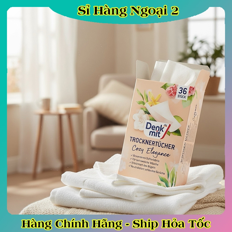 [Tách lẻ] Giấy thơm quần áo Denkmit - dùng cho máy sấy, tủ quần áo, giày