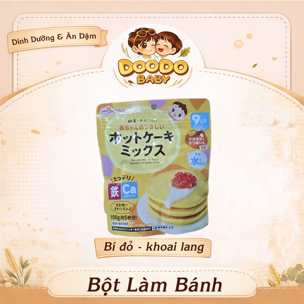 Bột Làm Bánh Hotcake (Pancake) Morinaga/ Wakodo Cho Bé