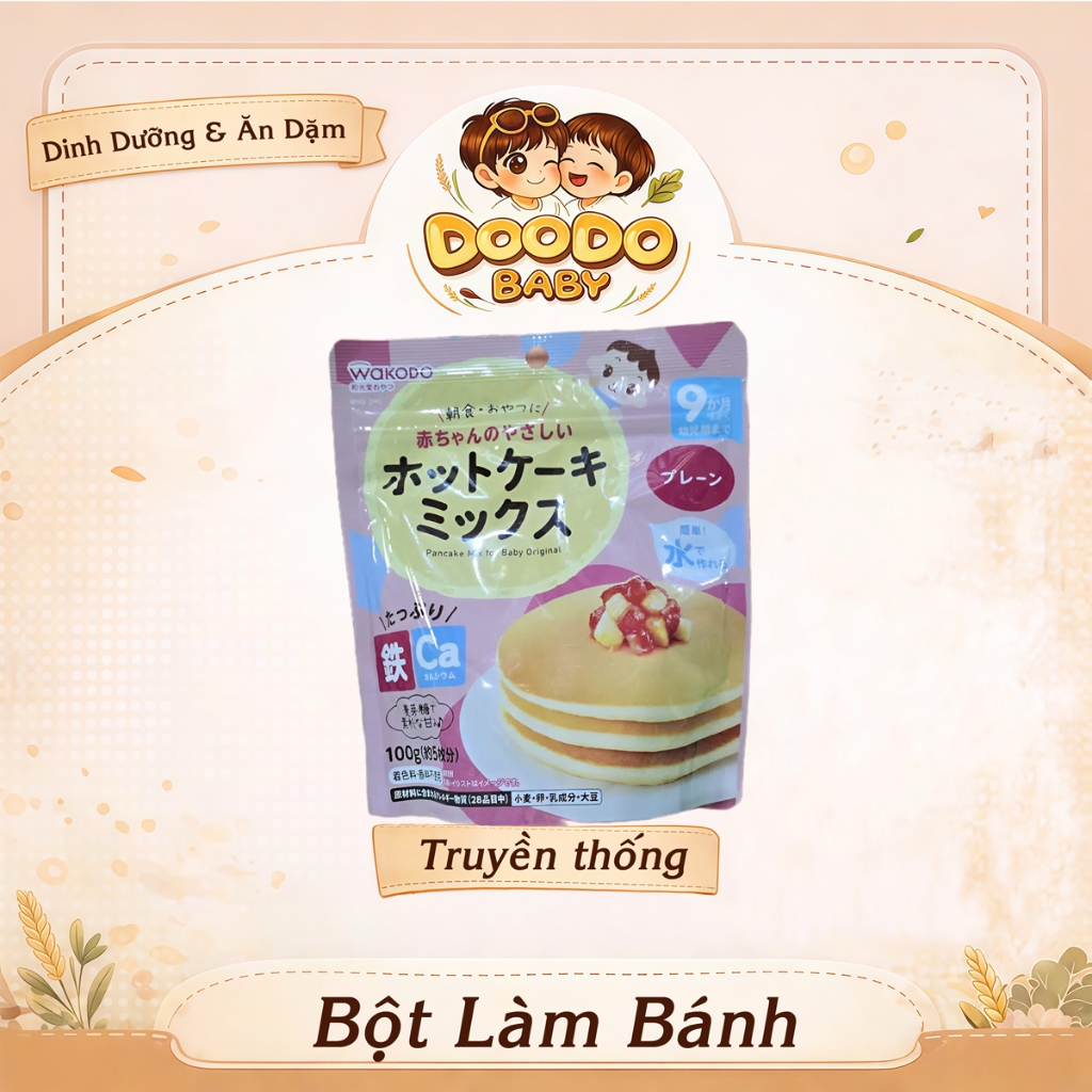 Bột Làm Bánh Hotcake (Pancake) Morinaga/ Wakodo Cho Bé
