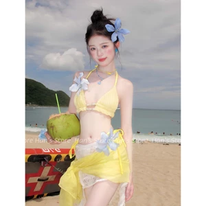 SET BIKINI CUTIE ĐI BIỂN TẶNG KÈM KHĂN ĐỒ BƠI SEXY HOTTREND 2026(ẢNH THẬT)