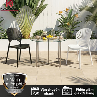 Ghế nhựa kiểu Bắc Âu có tựa lưng, nhiều màu sắc để lựa chọn, phù hợp sử dụng trong nhà và ngoài trời