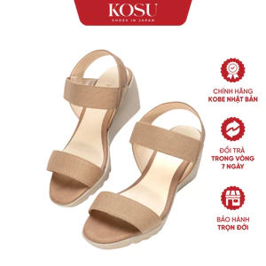 Sandal đế xuồng Kosu K-25309 7,5cm, dép xăng đan nữ công sở mang nhẹ êm chống trơn trượt Nhật Bản