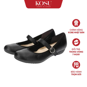 Giầy da KOSU nữ cao 2,5cm, giày đế bệt Nhật Bản chống trơn trượt KS-22075