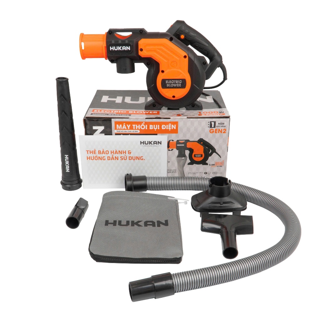 Máy Thổi Bụi Điện HUKAN Gen2 G2-TH1003 | 1000W | Hút & Thổi 2in1 | 6 Tốc Độ | Dây 5M| Bảo Hành 12 Tháng
