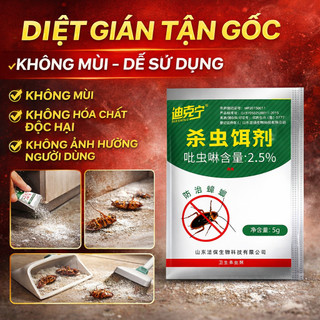 Thuốc Diệt Gián Cực Mạnh 2.5% – Bột Diệt Gián Tận Gốc, Hiệu Quả Nhanh Sau 1 Đêm, Dùng Cho Nhà Bếp, Nhà Vệ Sinh, Góc Tủ