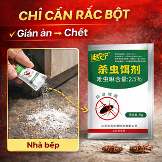 Thuốc Diệt Gián Cực Mạnh 2.5% – Bột Diệt Gián Tận Gốc, Hiệu Quả Nhanh Sau 1 Đêm, Dùng Cho Nhà Bếp, Nhà Vệ Sinh, Góc Tủ
