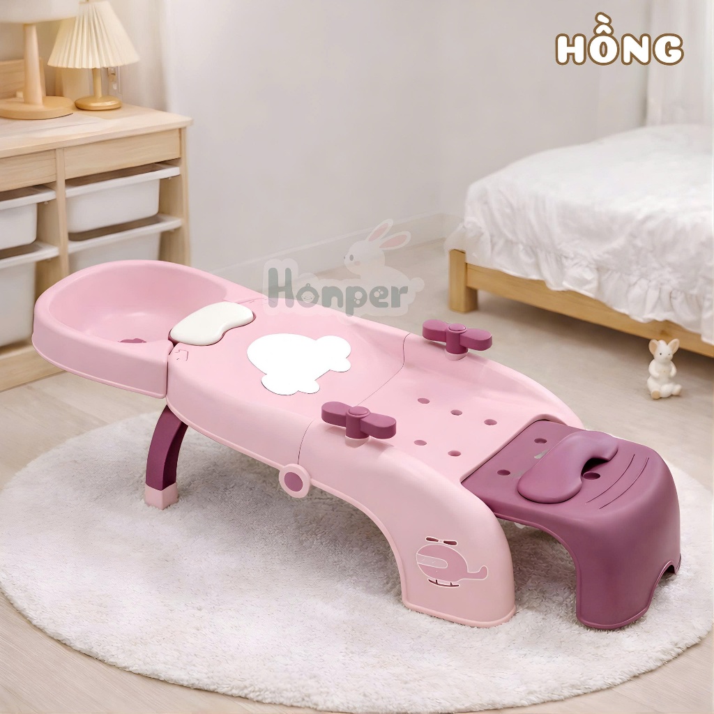 Ghế gội đầu Honper cho Bé gấp gọn, chịu tải siêu lớn , tay vịn chắc chắn tiện lợi, bảo hành 12 tháng